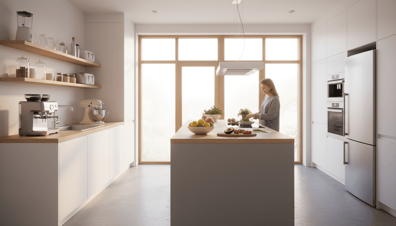 Dapur modern dengan peralatan lengkap